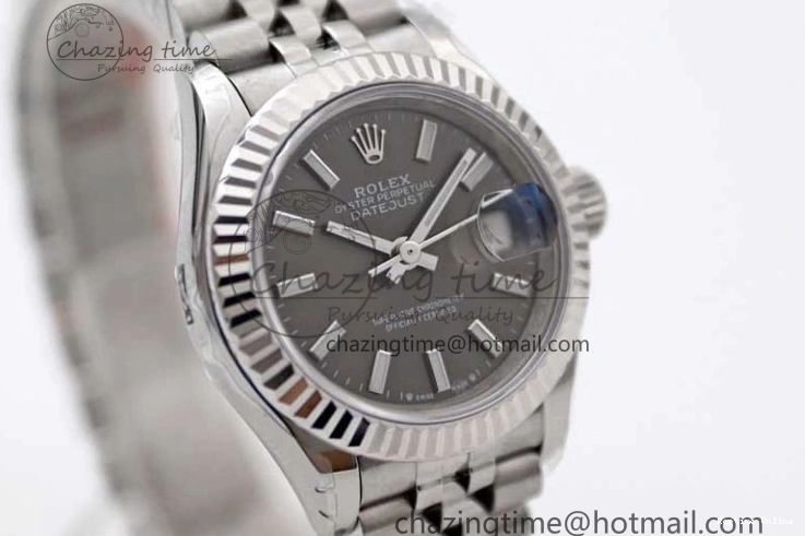 1231 Lady DateJust 28 SS TWF 1:1 Best Edition 904L Steel Black Dial on President Bracelet NH Unisex 2176